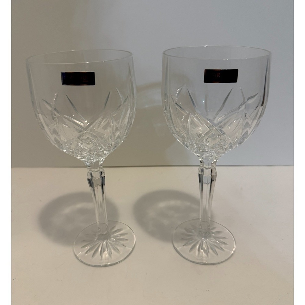 Waterford Crystal Marquis Brookside Water Wine Goblets Set of 2 Glasses, 8-5/8"